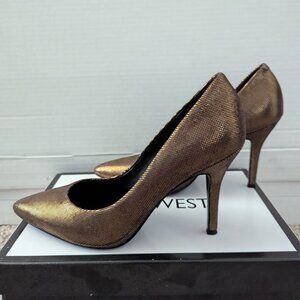 Nine West Brown Metallic Heels Women's Size 7M